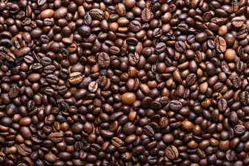roasted coffee beans for background