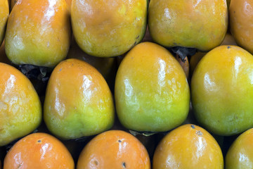 Persimmon in the street market