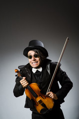 Fototapeta premium Man in musical art concept