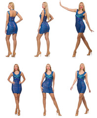 Obraz premium Composite photo of woman in various poses