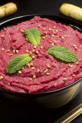 Beet hummus