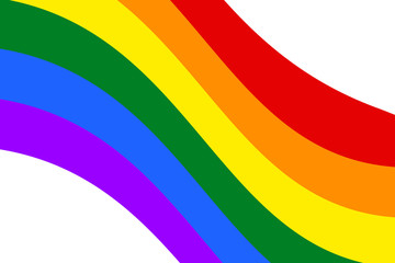 Gay and  LGBT flag, culture symbol. Waves.
