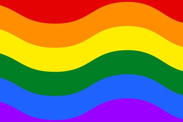 Gay and LGBT rainbow flag.