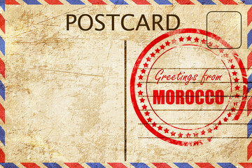 Fototapeta premium Greetings from morocco