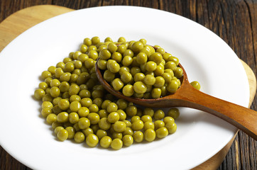 Canned green peas