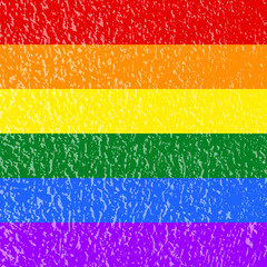 Gay and LGBT flag, culture symbol. Raster.