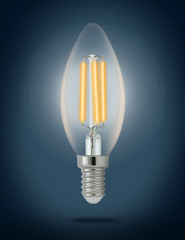 LED filament light bulb (E14)