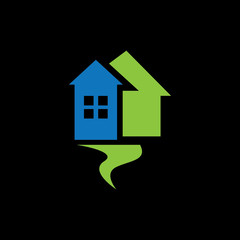 Real estate flat logo