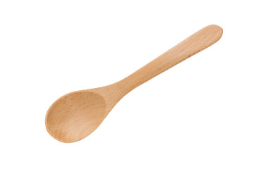 Wooden Spoon with clipping path on white background