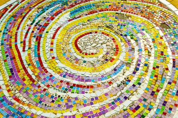 Art mosaic glass on the wall