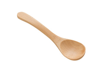 Wooden Spoon with clipping path on white background