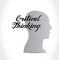 Critical Thinking thinking sign illustration