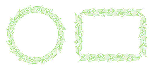 スズランのフレーム