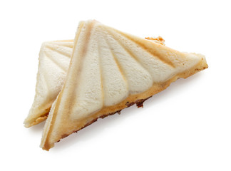 baked sandwich isolated on white background