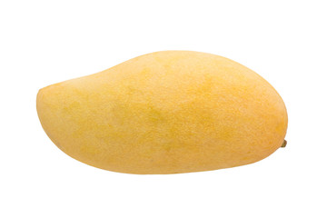top view of mango on white background with clipping path