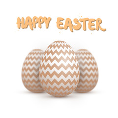 Realistic Vector Easter Egg Set. Happy Easter Painted Vector Egg