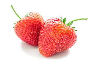 fresh strawberry on white background