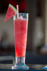 Watermelon shake close up