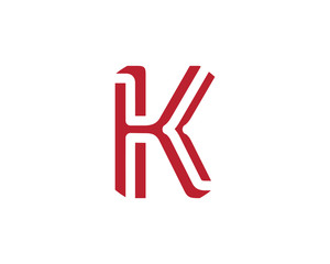 Obraz premium K red letter lines logo