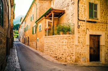 Old small village on the island of Mallorca. Balearic Islands. Spain