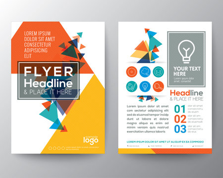 Abstract Triangle shape Poster Brochure Flyer design Layout vector template