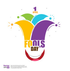April fools day design, vector illustration.