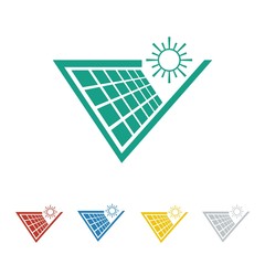 solar cell logo icon Vector