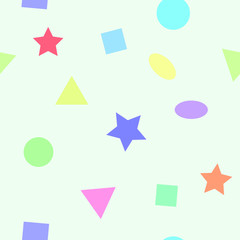 Simple seamless pattern with geometric figures for children room. Vector illustration.