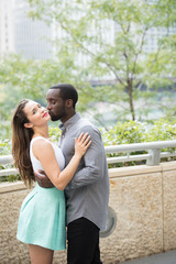 Sizzling and hot couple on a bright day