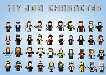 Collection abstract character of my job ; Vector illustration