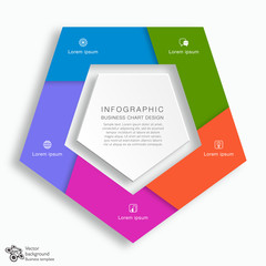 Infographic Vector Background 5-Step Process