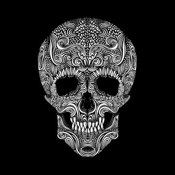 Decorative vector skull
