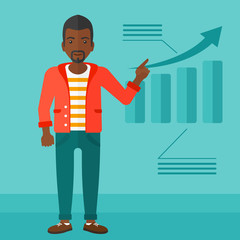 Man presenting report.