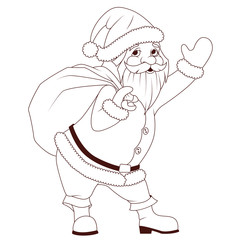 Coloring book: Santa Claus