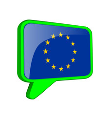 EU flag bubble icon 