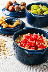 Dish of oat flakes