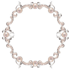 Frame with pearls