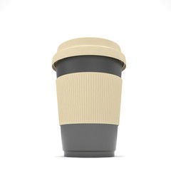 Coffee to go on white