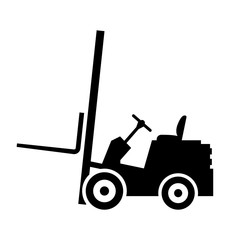 Fototapeta premium Forklift in profile, shade picture