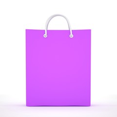 Paper Shopping Bag isolated on white background