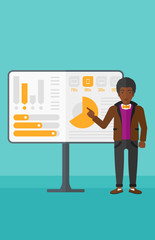 Man presenting report.