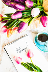 Tulips and coffee