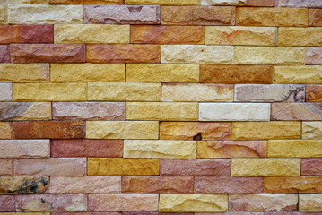 old cracked brick wall texture in colorful pastel tone background