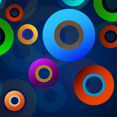 Abstract colorful background with circles