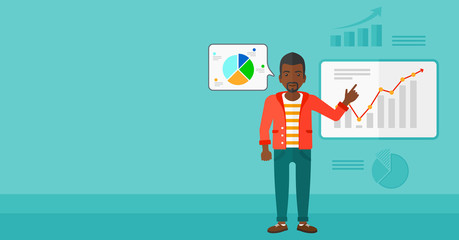 Businessman presenting report.