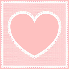 Lacy heart frame