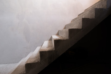staircase concrete structure in residential house building, unde