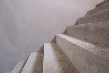 staircase concrete structure in residential house building, unde