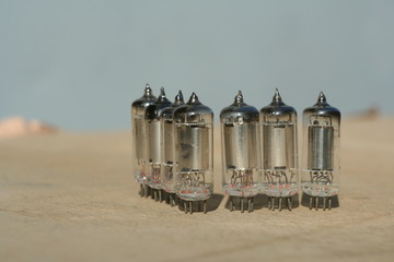 Radio lamp amplifier. Electronic vacuum tube.