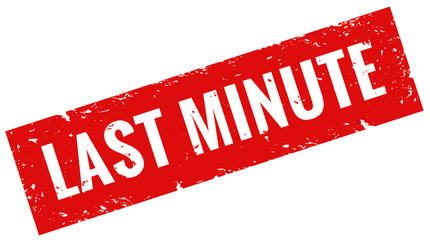 last minute stempel rot grunge